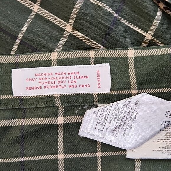 Brooks Brothers 346 Shirt Men's XL Hunter Green Windowpane Old Money Non-Iron - Picture 8 of 16